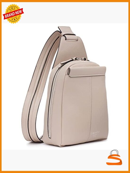 Convertible Sling Backpack, Vegan Leather, 3 Compartments, Lightweight main image 6